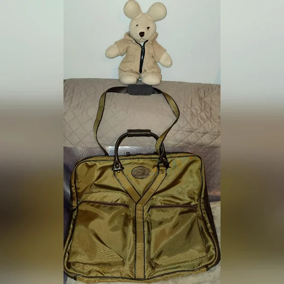 YSL Garment Bag In Army Green & Brown - Picture 3 of 17